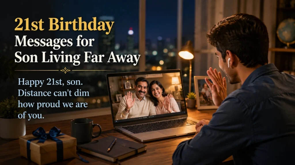 21st Birthday Messages for Son Living Far Away