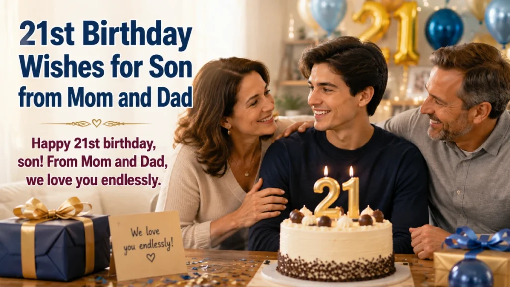 21st Birthday Wishes for Son from Mom and Dad