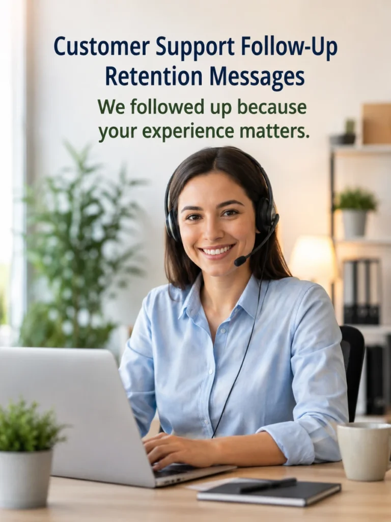 Customer Support Follow-Up Retention Messages