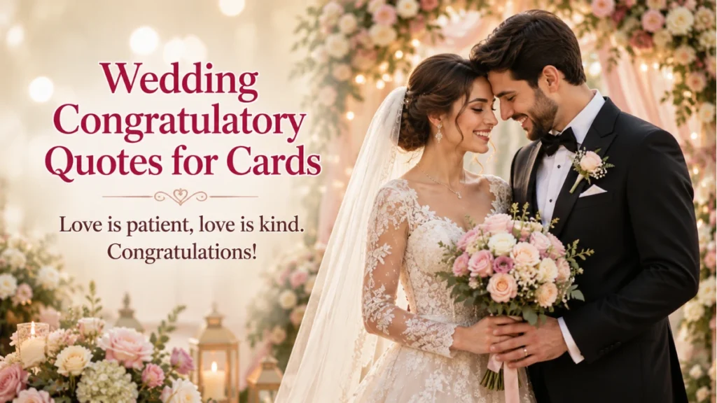 Wedding Congratulatory Quotes for Cards